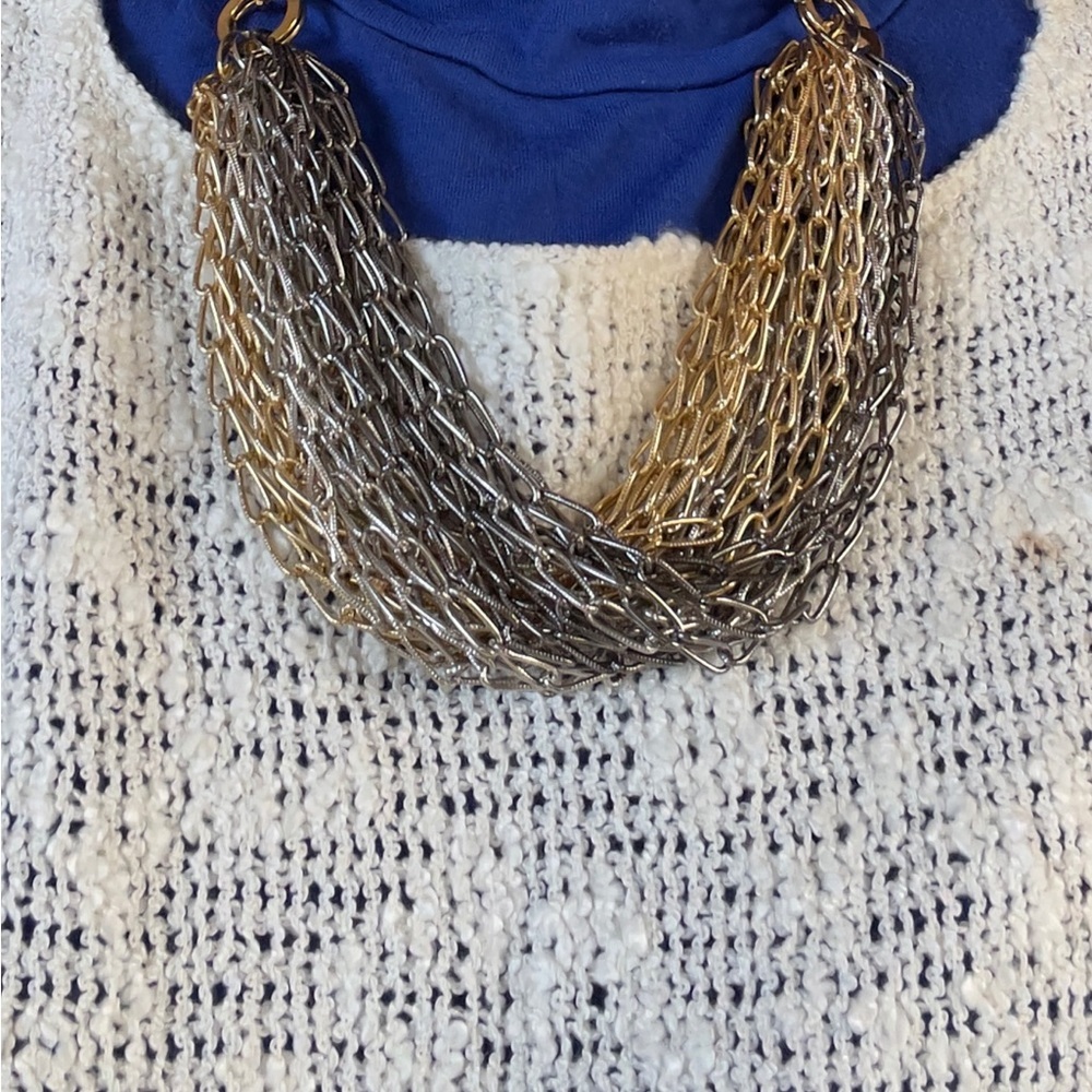 Multi color Chunky Chain Statement Necklace. NEW